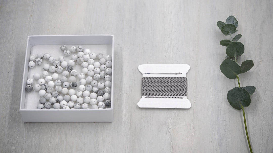 Mala selber machen Magnesit Perlen online kaufen