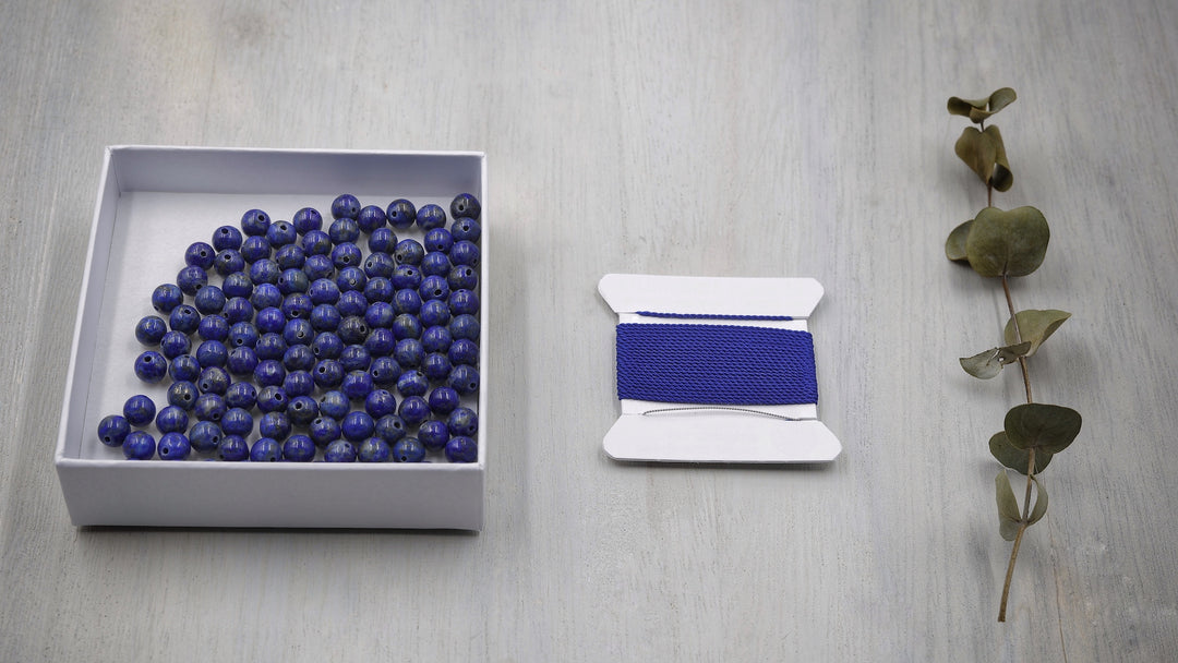 Mala selber machen Set online kaufen hochwertige Lapislazuli Perlen bestellen